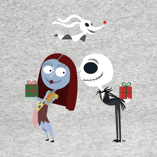 Jack and Sally Gift Exchange by drawingnikki